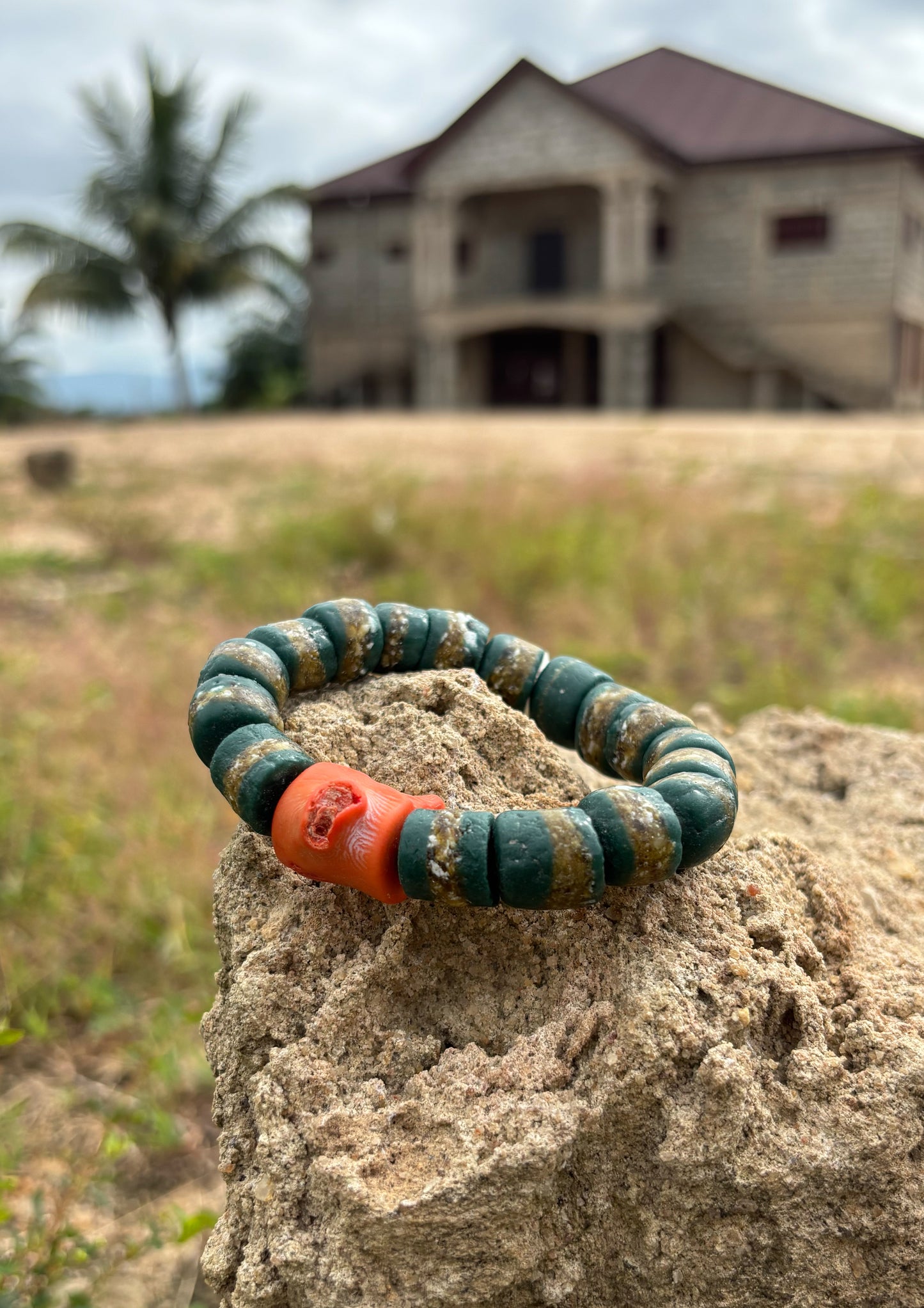 Coral Bead Bracelet
