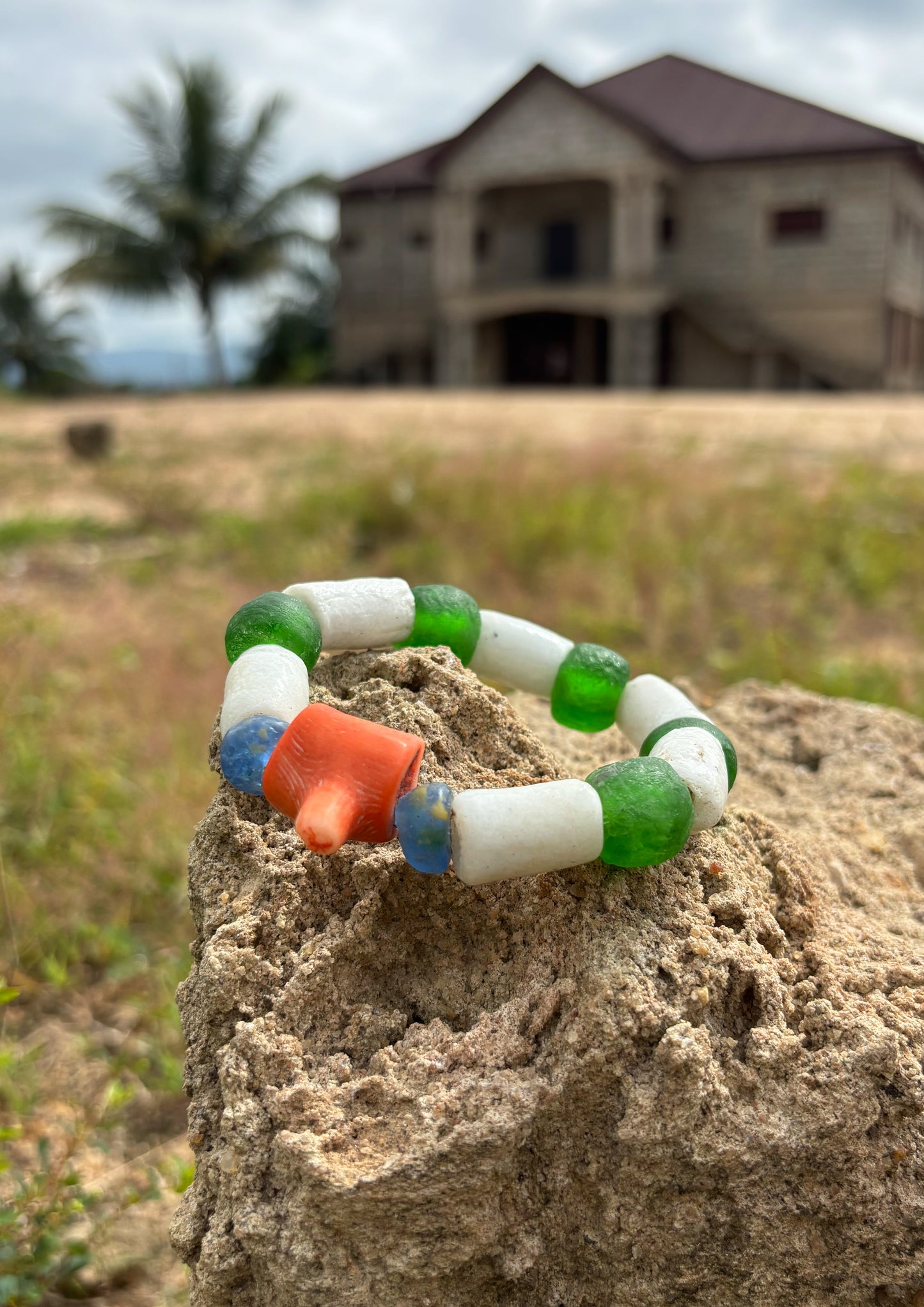 Coral Bead Bracelet