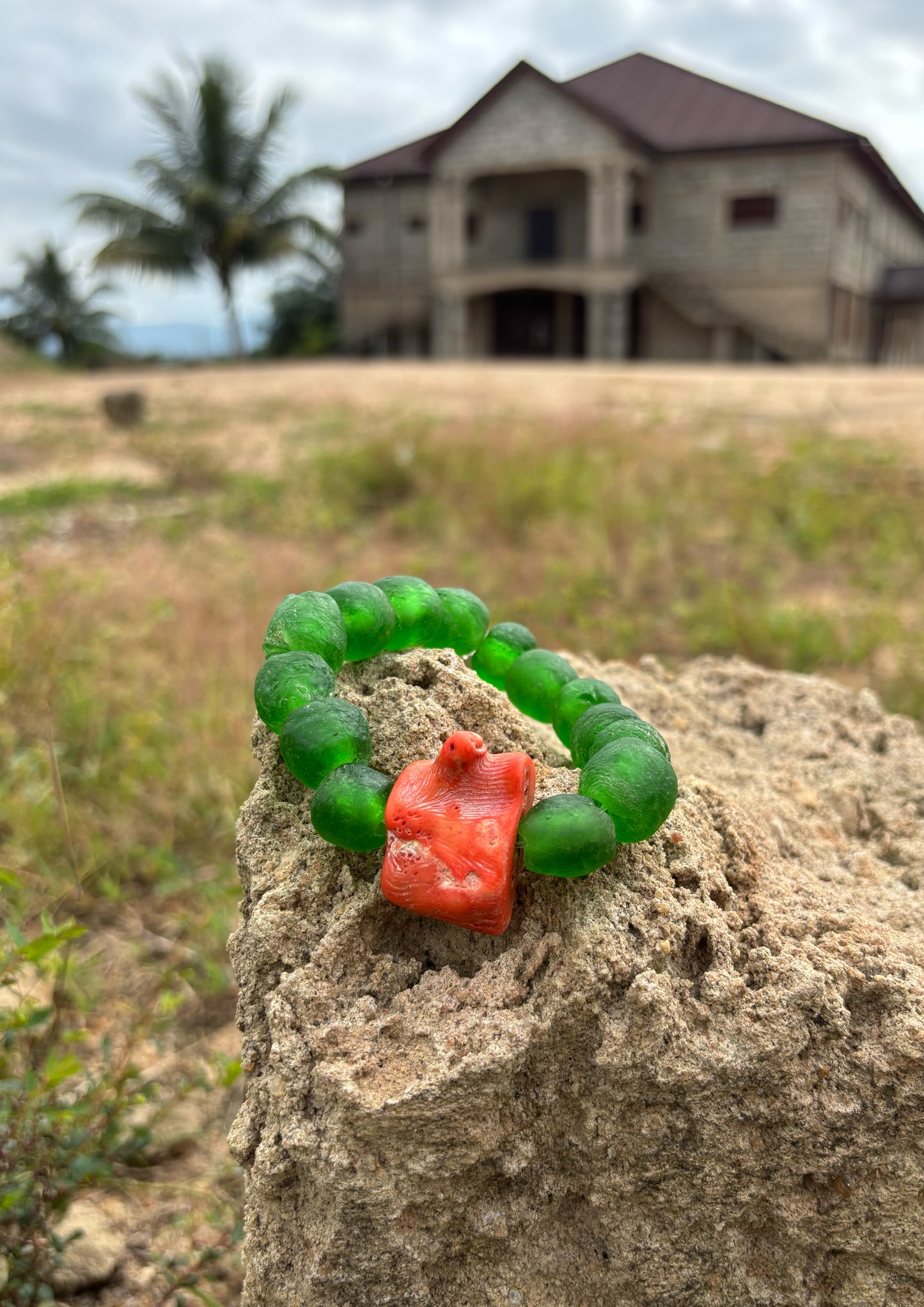 Coral Bead Bracelet