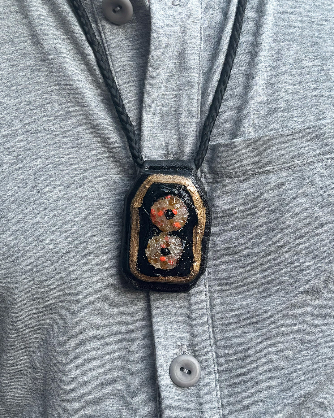 Leather Tag Pendant Necklace